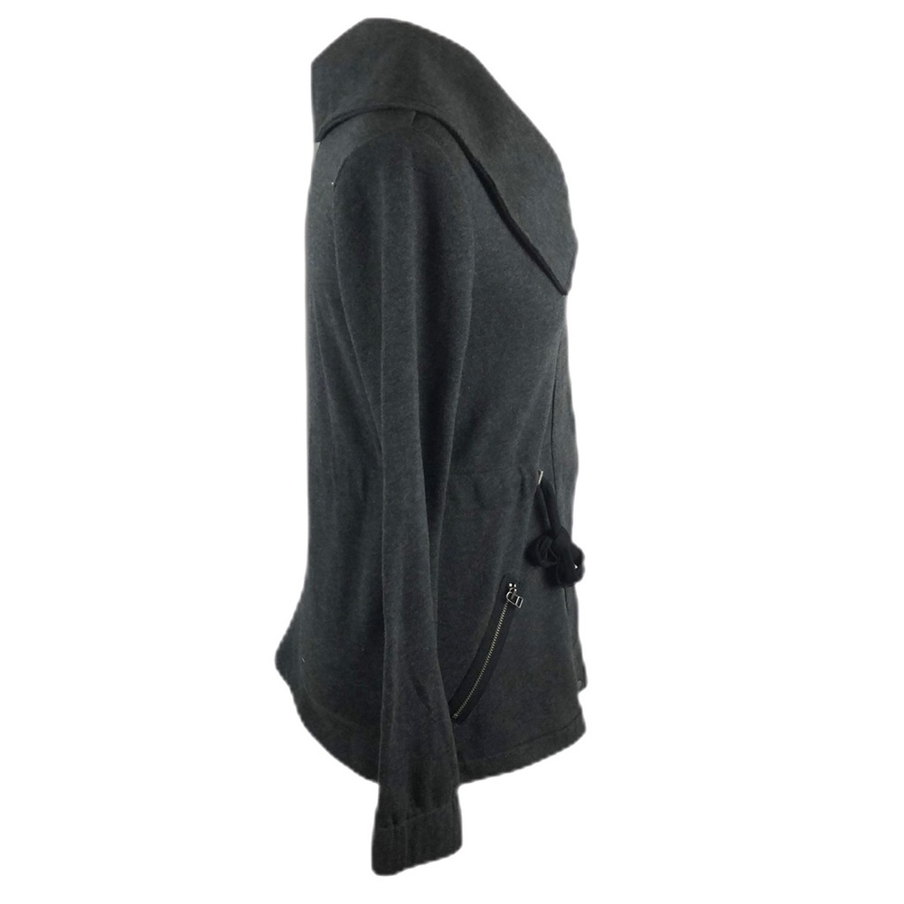 Ann Taylor Loft Lounge Gray Terry Cardigan - Picture 4 of 8